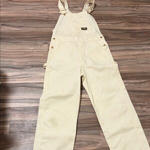 VTG Toughskins Cream Canvas Bib Overalls Men’s Sz. 34x30 Union Made Workwear